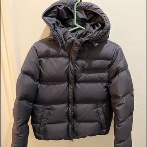 J. Crew Down Puffer Jacket M Dark Gray